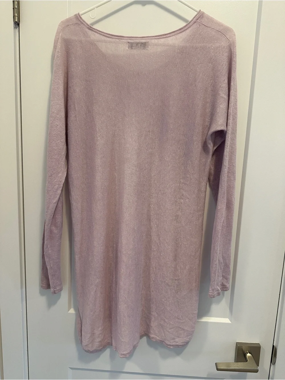 Adrienne Vittadini Purple Linen Lightweight Sweater Long Sleeve Size *Large - Picture 7 of 8